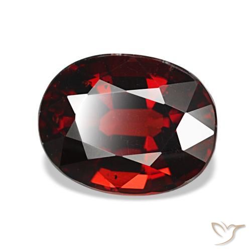 Granato almandino naturale rosso da 2,94 ct, taglio ovale, VS