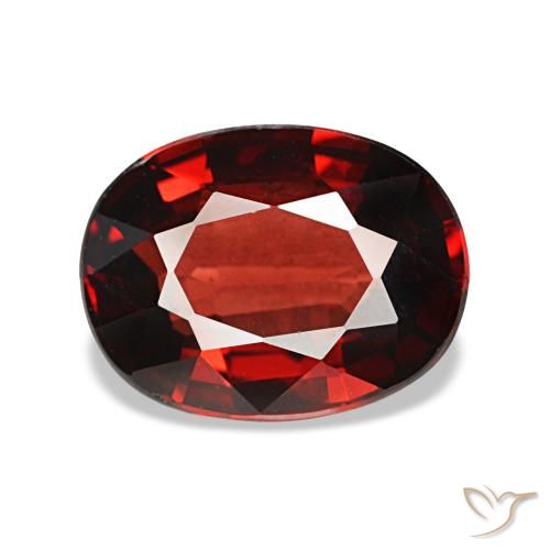 Granato almandino naturale rosso da 2,11 ct, taglio ovale, VS
