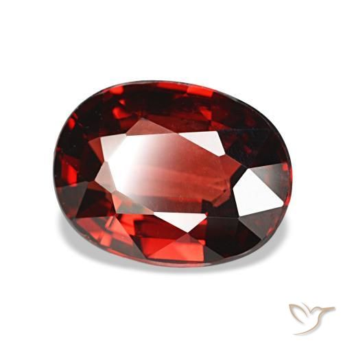 Granato almandino naturale rosso da 2,11 ct, taglio ovale, VS