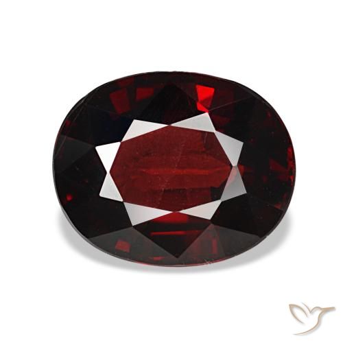Granato almandino naturale rosso da 3,05 ct, taglio ovale, VVS-VS