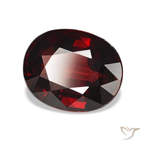 Granato almandino naturale rosso da 3,05 ct, taglio ovale, VVS-VS