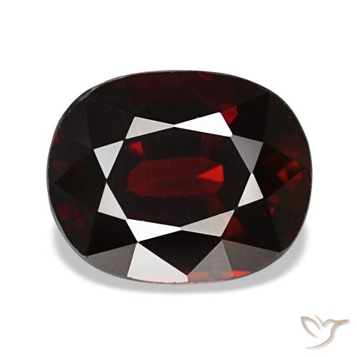 Granato almandino naturale rosso da 4,38 ct, taglio a cuscino, VVS-VS