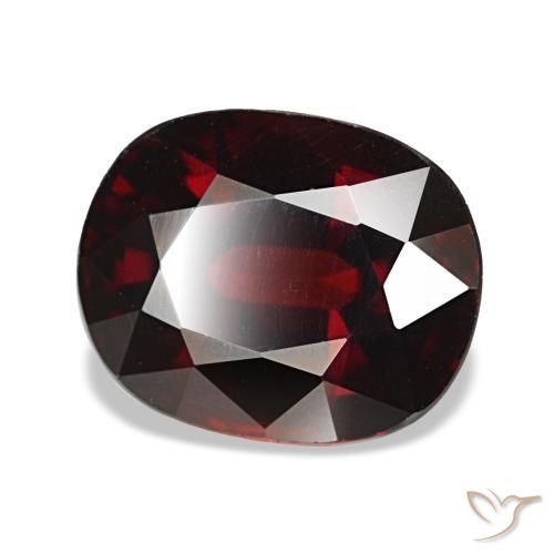 Granato almandino naturale rosso da 4,38 ct, taglio a cuscino, VVS-VS
