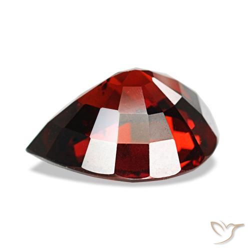Granato almandino naturale rosso da 2,59 ct, taglio a pera, VS