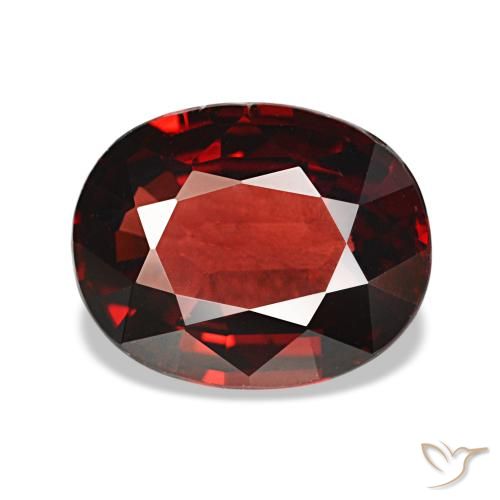 Granato almandino naturale rosso da 2,90 ct, taglio ovale, VVS-VS