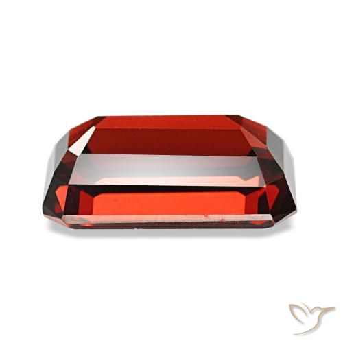 Granato almandino naturale rosso da 3,08 ct, taglio smeraldo, VVS-VS