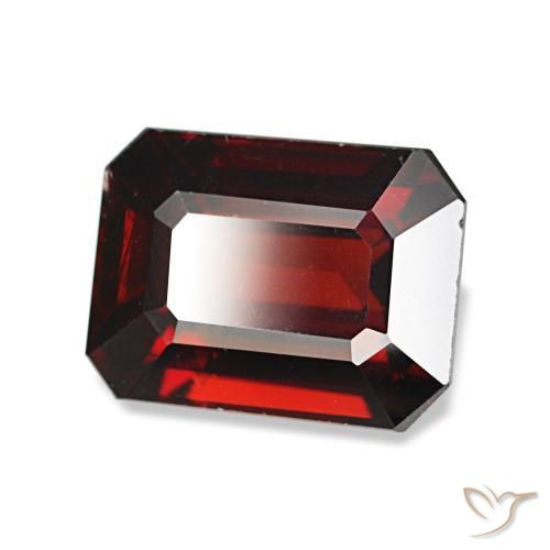 Granato almandino naturale rosso da 3,32 ct, taglio smeraldo, VS