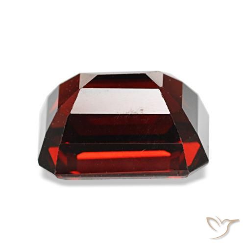 Granato almandino naturale rosso da 3,32 ct, taglio smeraldo, VS