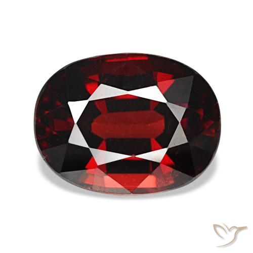 Granato almandino naturale rosso da 3,47 ct, taglio ovale, VVS-VS