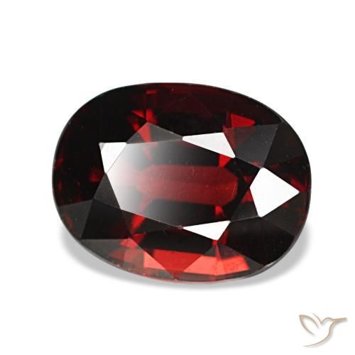 Granato almandino naturale rosso da 3,47 ct, taglio ovale, VVS-VS