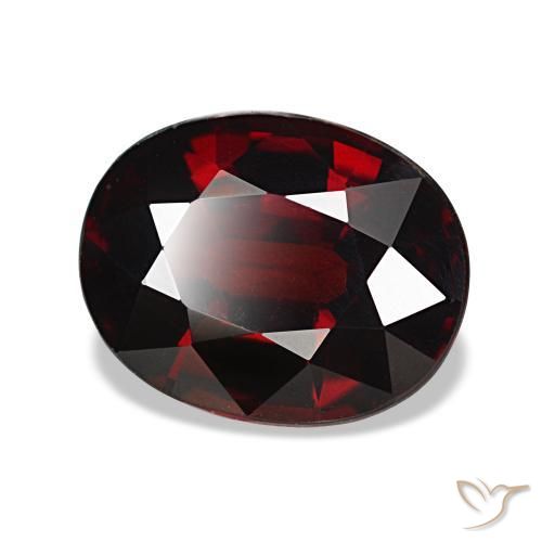 Granato almandino naturale rosso da 3,36 ct, taglio ovale, VVS-VS