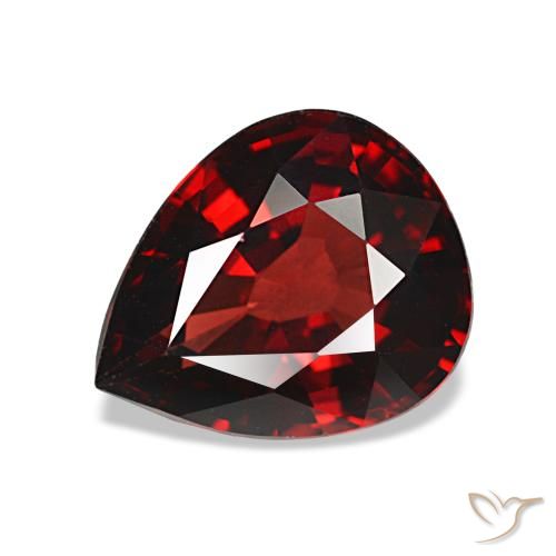 Granato almandino naturale rosso da 2,67 ct, taglio a pera, VVS-VS