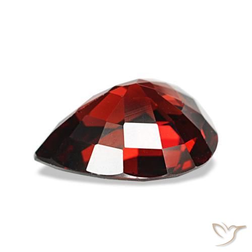 Granato almandino naturale rosso da 2,67 ct, taglio a pera, VVS-VS