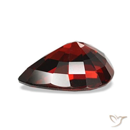 Granato almandino naturale rosso da 2,43 ct, taglio a pera, VVS-VS