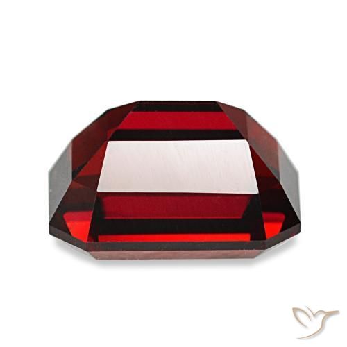 Granato almandino naturale rosso da 3,49 ct, taglio smeraldo, VVS