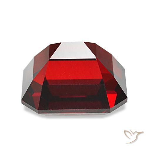 Granato almandino naturale rosso da 4,68 ct, taglio smeraldo, VVS