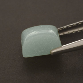 Amazzonite naturale verde da 1,37 ct, quadrato, opaco