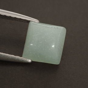 Amazzonite naturale verde da 1,37 ct, quadrato, opaco