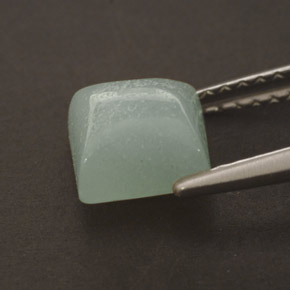Amazzonite naturale verde da 1,37 ct, quadrato, opaco