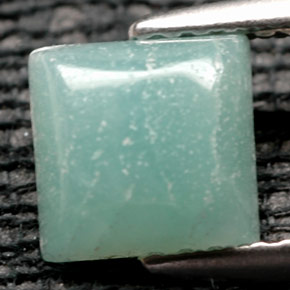 Amazzonite naturale verde da 1,13 ct, quadrato, opaco