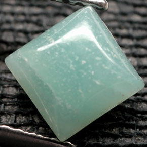 Amazzonite naturale verde da 1,13 ct, quadrato, opaco