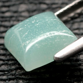 Amazzonite naturale verde da 1,13 ct, quadrato, opaco