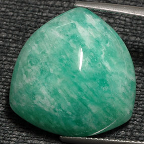 Amazzonite Verde naturale da 16.50 ct, Taglio trillion, Opaco