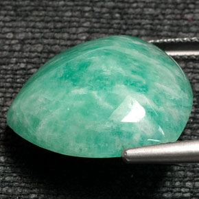 Amazzonite Verde naturale da 16.50 ct, Taglio trillion, Opaco