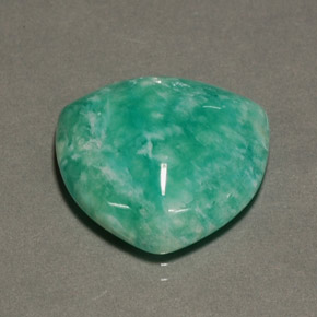 Amazzonite naturale verde da 14,87 ct, trillion, opaco