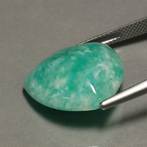 Amazzonite naturale verde da 14,87 ct, trillion, opaco