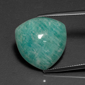 Amazzonite naturale verde da 15,96 ct, trillion, opaco