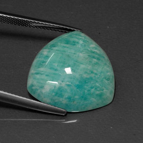 Amazzonite naturale verde da 15,96 ct, trillion, opaco