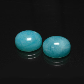 Amazzonite naturale blu da  ct, taglio ovale, traslucido