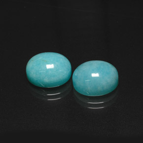 Amazzonite naturale blu da  ct, taglio ovale, traslucido