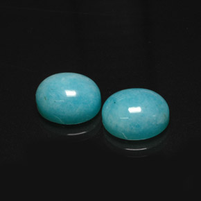 Amazzonite naturale blu da  ct, taglio ovale, traslucido