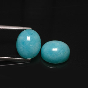 Amazzonite naturale blu da  ct, taglio ovale, traslucido