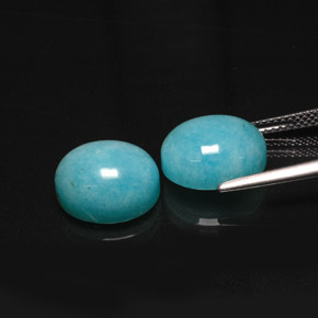 Amazzonite naturale blu da  ct, taglio ovale, traslucido