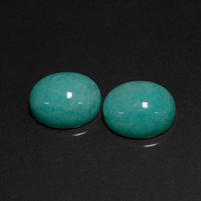Amazzonite naturale blu da  ct, taglio ovale, traslucido