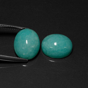 Amazzonite naturale blu da  ct, taglio ovale, traslucido