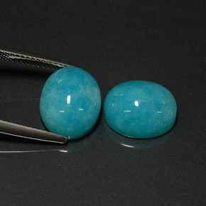 Amazzonite naturale blu da  ct, taglio ovale, traslucido