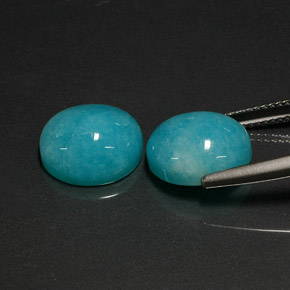 Amazzonite naturale blu da  ct, taglio ovale, traslucido