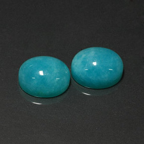 Amazzonite naturale blu da  ct, taglio ovale, traslucido