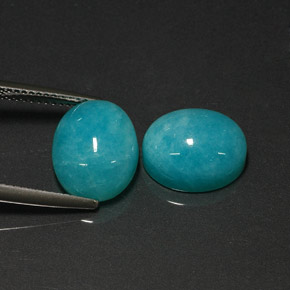 Amazzonite naturale blu da  ct, taglio ovale, traslucido