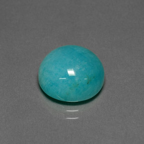 Amazzonite Verde blu naturale da 6,35 ct, Taglio rotondo, Opaco