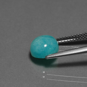 Amazzonite Verde blu naturale da 2.31 ct, Taglio rotondo, Opaco