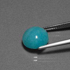 Amazzonite Verde blu naturale da 4.16 ct, Taglio rotondo, Opaco