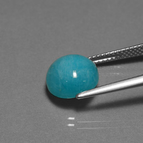 Amazzonite Verde blu naturale da 3,80 ct, Taglio rotondo, Opaco