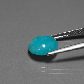 Amazzonite Verde blu naturale da 3.02 ct, Taglio rotondo, Opaco