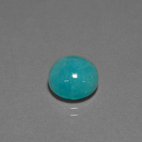 Amazzonite Verde blu naturale da 3.93 ct, Taglio rotondo, Opaco