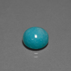 Amazzonite Verde blu naturale da 3.85 ct, Taglio rotondo, Opaco